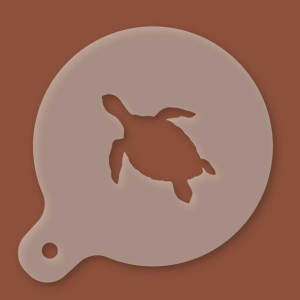 Cappuccino-Schablone Schildkröte