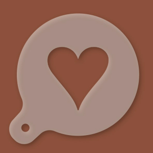 Cappuccino-Schablone Spielkarte Herz