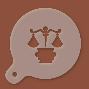 Cappuccino-Schablone Apotheker