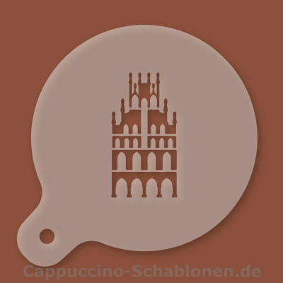 Cappuccino-Schablone Münster Rathaus