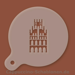 Cappuccino-Schablone Münster Rathaus