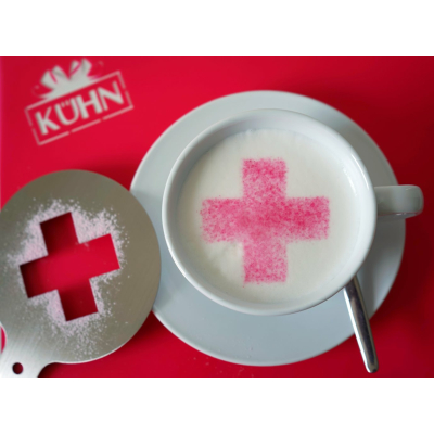Cappuccino-Schablone Kreuz - Pluszeichen