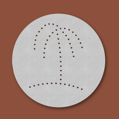 Streuschablone Palme für Kakaostreuer