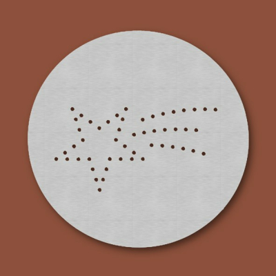 Streuschablone Komet für Kakaostreuer