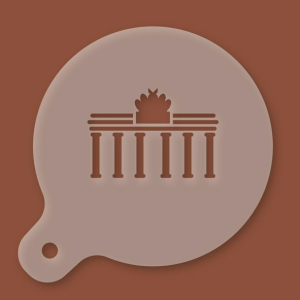 Cappuccino-Schablone Brandenburger Tor