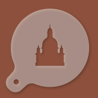 Cappuccino-Schablone Dresden - Frauenkirche