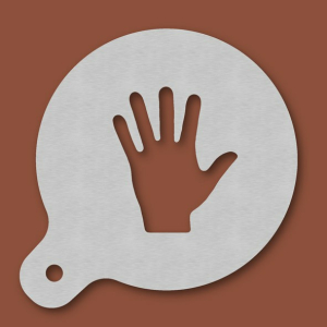 Cappuccino-Schablone Hand