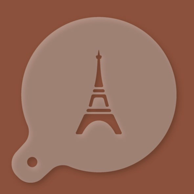 Cappuccino-Schablone Eiffelturm