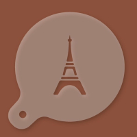 Cappuccino-Schablone Eiffelturm