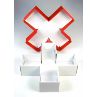 Stülpdeckelbox Kreuz Größe 02 - 320 x 90 x 85 mm