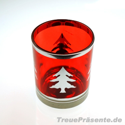 Teelichthalter Weihnachten aus Glas, Motive und Farben sortiert