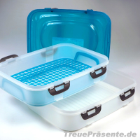 Partycontainer doppelt aus Kunststoff, ca. 40 x 30 x 18 cm