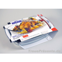 Ofenfeste Glasform eckig mit Deckel 4,1 l