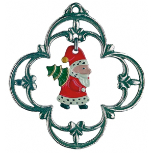 Pewter Ornament Quadro with movable inner-part Santa...