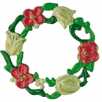 Pewter Ornament Flower     Wreath