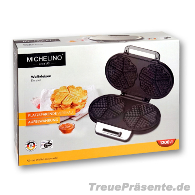 Doppel-Waffeleisen für zwei runde Waffeln, 1.200 W