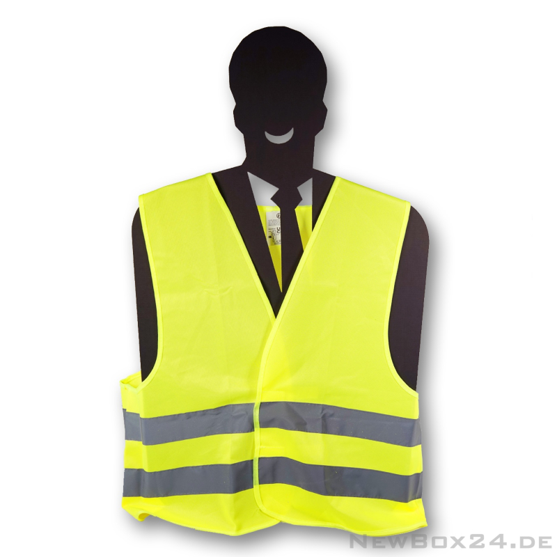 Warnweste Sicherheitsweste DIN EN471 - Gelb/Orange In XXL Für Auto-Pannen