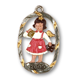 Pewter Ornament Annual Angel 2005