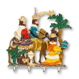 3D Pewter Ornament The Three Kings with Presents