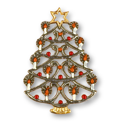 Pewter Ornament Filigree-Ornament Christmas Tree