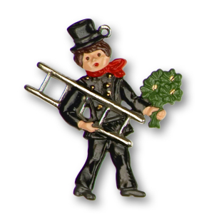 Pewter Ornament Chimney-Sweep