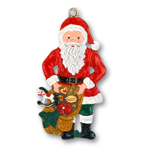 Pewter Ornament Santa Claus with Sack