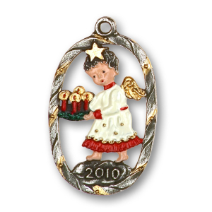Pewter Ornament Annual Angel 2010