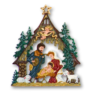 Pewter Ornament Forest-Nativity