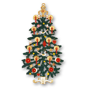 Zinnfigur Tannenbaum mit roten Kerzen