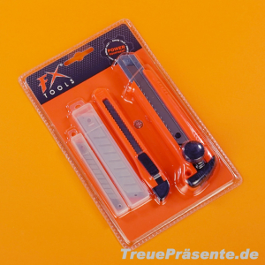 Cuttermesser-Set, 4-teilig mit Ersatzklingen