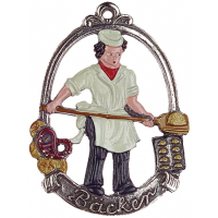Pewter Ornament Baker „Bäcker“