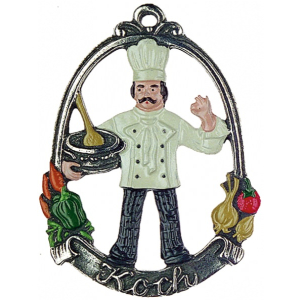 Pewter Ornament Cook "Koch"