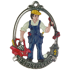 Pewter Ornament Electrician „Elektriker“