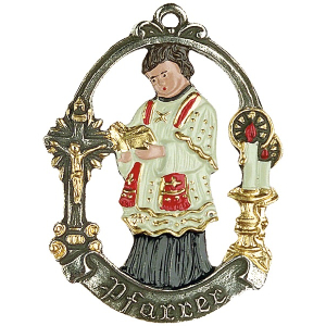 Pewter Ornament Priest "Pfarrer"