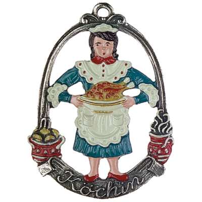 Pewter Ornament Cook (female) „Köchin“
