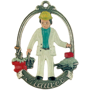 Pewter Ornament Bricklayer „Maurer“