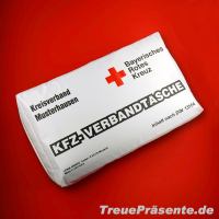 Kfz-Verbandtasche weiß, inkl. ind. Aufdruck Ihres KV (rot/schwarz)