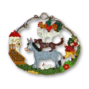 Pewter Ornament Fairytale The Town Musicians of Bremen