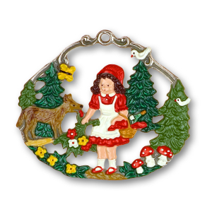 Pewter Ornament Fairytale Little Red Riding Hood