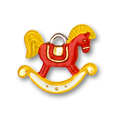 Zinnfigur Schaukelpferd mini