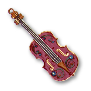 Pewter Ornament Violin