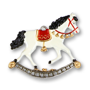Pewter Ornament Rocking Horse