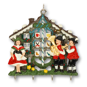 3D Pewter Ornament Farmhouse with Musicians