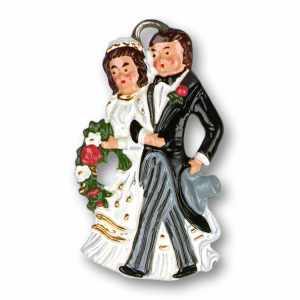Pewter Ornament Bridal Pair