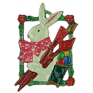 Pewter Ornament Rabbit painter