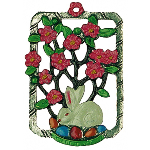 Pewter Ornament Easter Bunny in the Nest
