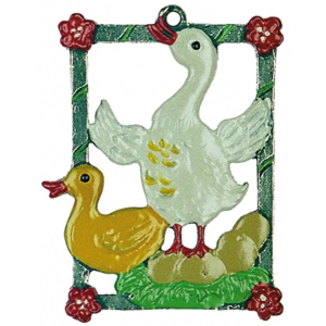 Pewter Ornament Ducks