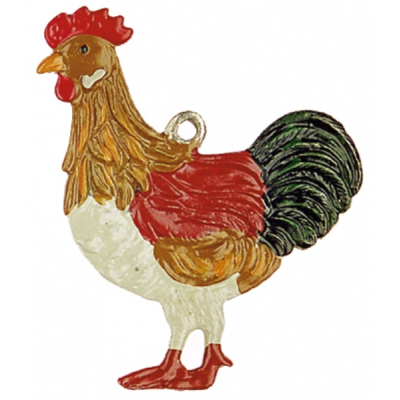 Pewter Ornament Hen standing