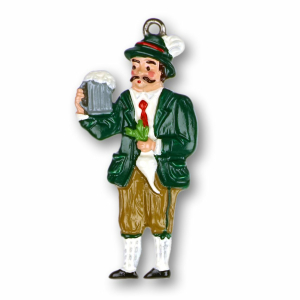 Pewter Ornament Man with Beer Stein