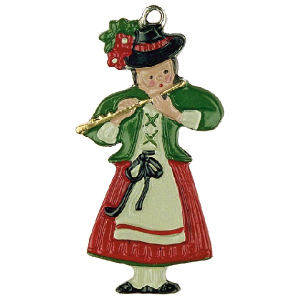 Pewter Ornament Musician (female)